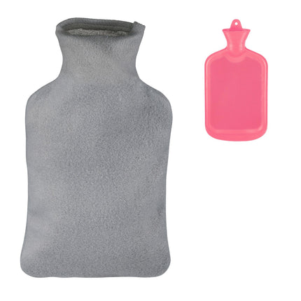 Sticlă de apă caldă roz cu capac, 1,5 l
