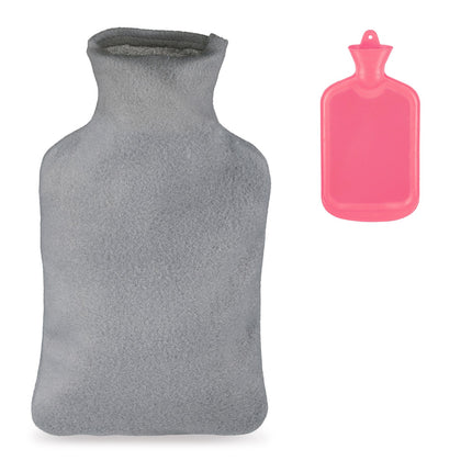 Sticlă de apă caldă roz cu capac, 1,5 l