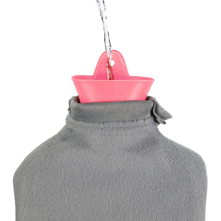 Sticlă de apă caldă roz cu capac, 1,5 l