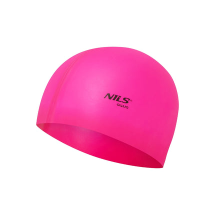 Pink Silicone Swimming Cap – Solid Color