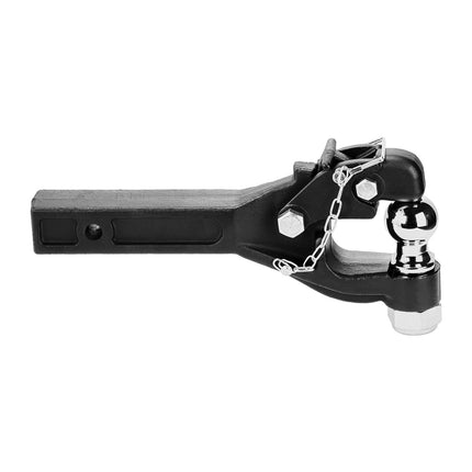 Pintle Hook Hitch 16,000 lb, 2 in Receiver, 2 in Ball