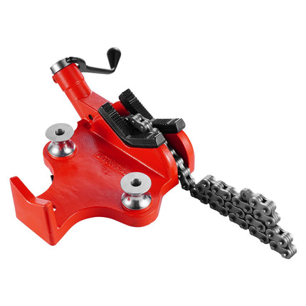 Pipe Chain Vise, 1/2–8 in Capacity, Cast Iron Base