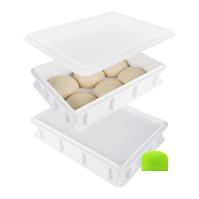 Set cutie pentru dospirea aluatului de pizza – Conține 12 bile, stivuibil
