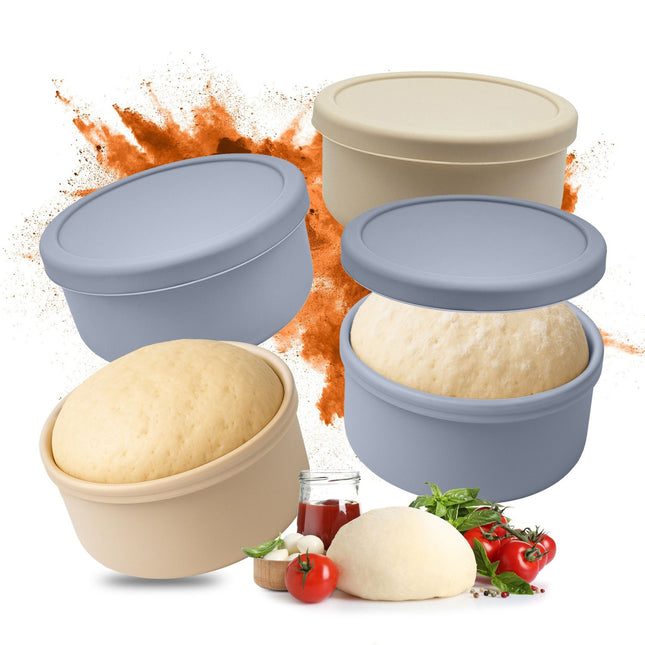 Set cutie pentru dospirea aluatului de pizza cu capace