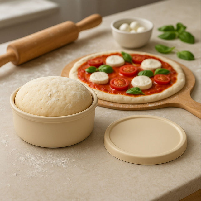 Cutii de dospit pentru aluat de pizza cu capace, pachet de 4