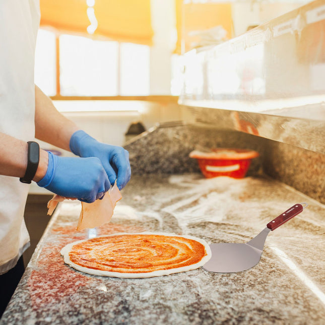 Glisor pentru pizza cu mâner din lemn roșu-maro