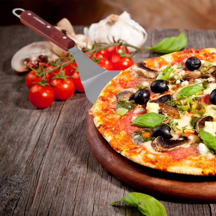 Glisor pentru pizza cu mâner din lemn roșu-maro