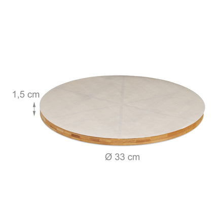 Placa pizza din bambus, 2 buc, cu hartie de copt