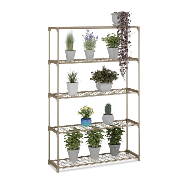 Suport pentru plante cu 5 niveluri - maro, pentru interior/exterior