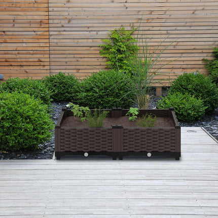 Cutie de jardiniera cu aspect ratan