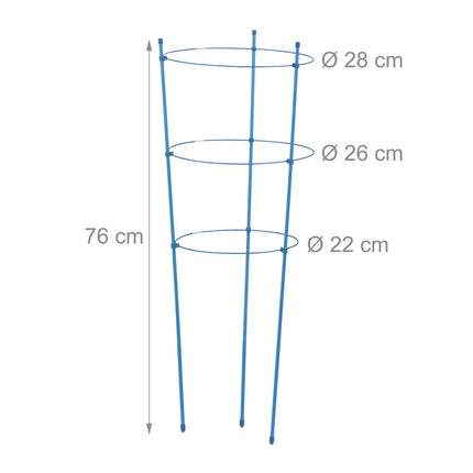 Suport pentru plante 76 cm albastru, set de 2