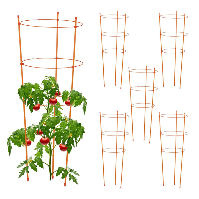 Suport pentru plante 76 cm portocaliu, set de 6