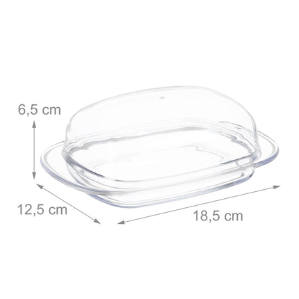 Set de 3 vase de unt din plastic cu capace