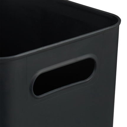 Set cutii de depozitare din plastic cu capac din bambus, stivuibile