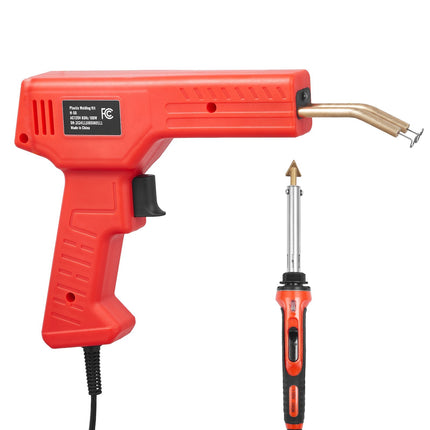 Plastic Welder Kit, 100W Gun, 1000 Staples, 60 Rods