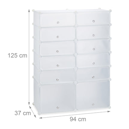 Raft pentru pantofi din plastic cu 12 compartimente