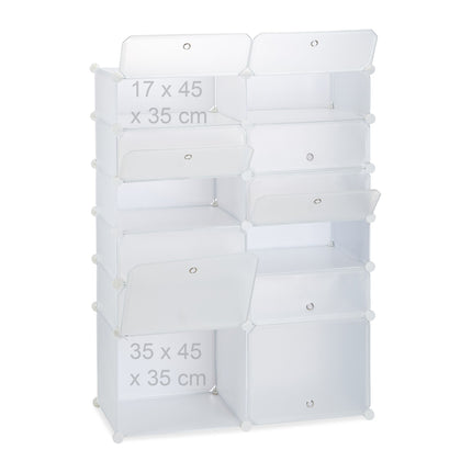 Raft pentru pantofi din plastic cu 12 compartimente
