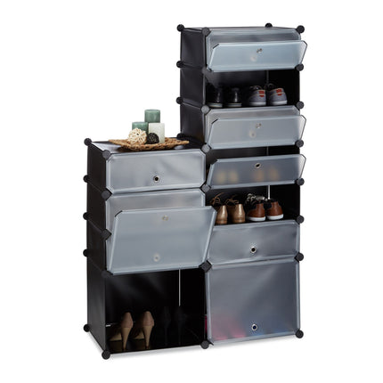 Raft pentru pantofi din plastic cu 12 compartimente