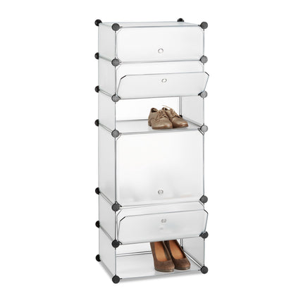 Raft pentru pantofi din plastic cu 6 compartimente