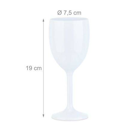 Pahare de vin din plastic - set de 12