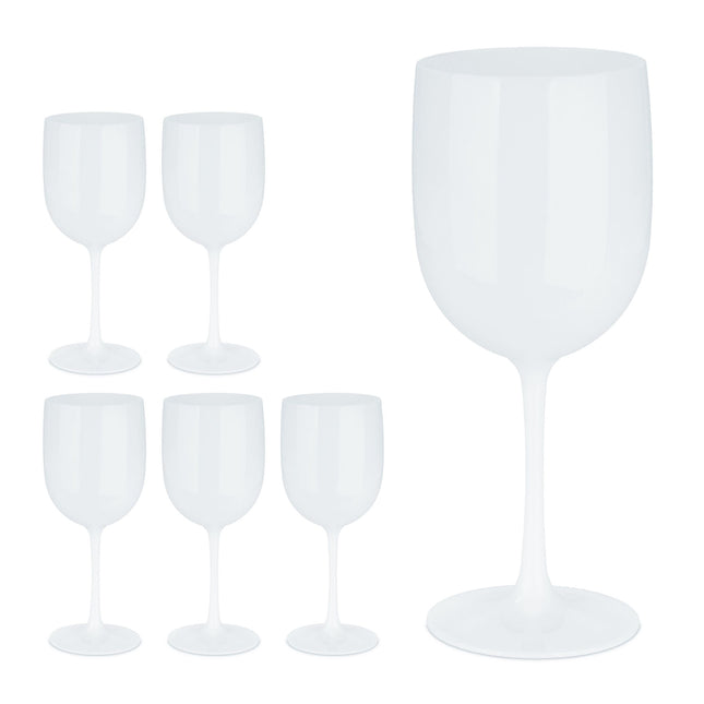 Pahare de vin din plastic, set de 6