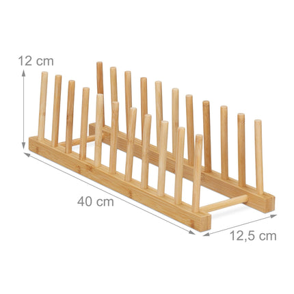 Raft pentru farfurii din bambus