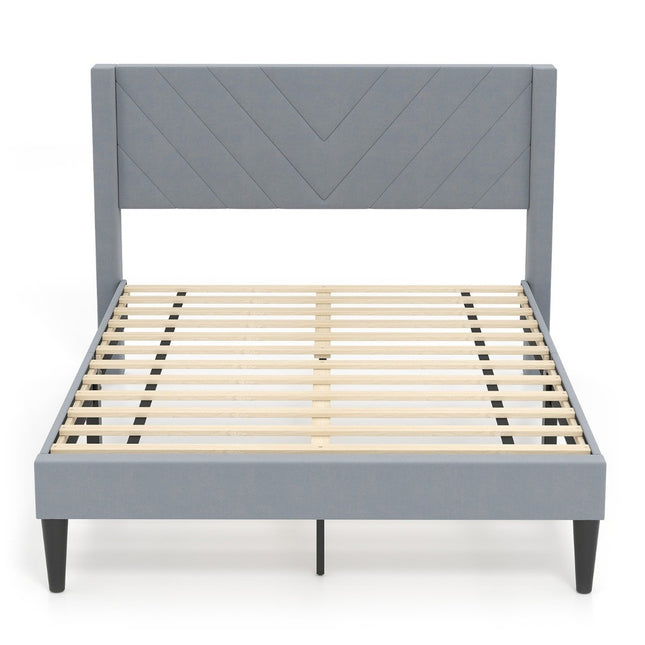 Cadru Pat Platforma pentru Saltea 200x140 cm, Catifea Gri