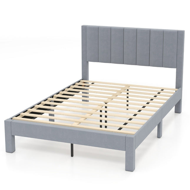 Cadru Pat Platforma pentru Saltea 200x140 cm, Catifea Gri