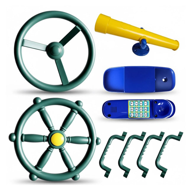 Set de accesorii pentru turn de joacă, kit rezistent la intemperii, format din 8 piese