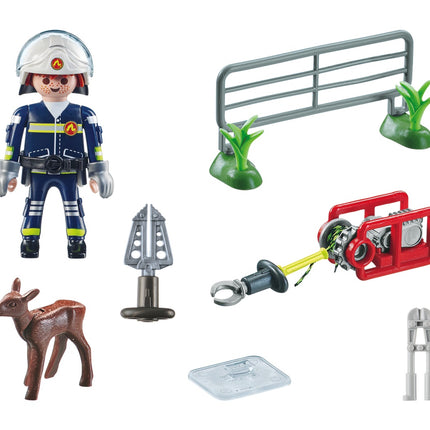 Playmobil Action Heroes Misiune de Pompieri: Salvarea Animalelor 71467