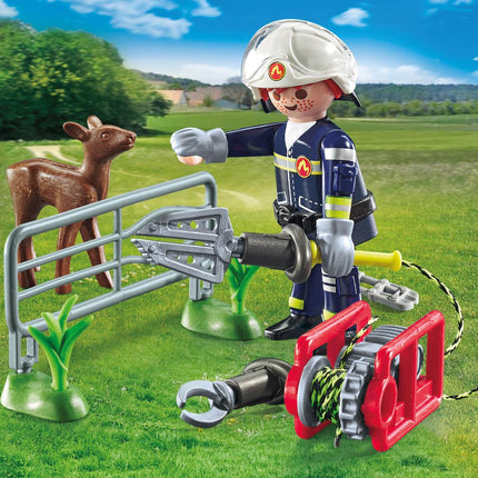 Playmobil Action Heroes Misiune de Pompieri: Salvarea Animalelor 71467