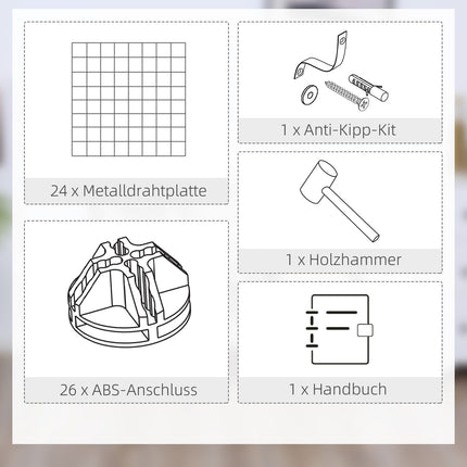 Raft cu priză, sistem de rafturi cu 6 compartimente, raft cub DIY din plasă de sârmă, poliță treptă pentru living, dormitor, negru, 109 x 37 x 109 cm Aosom