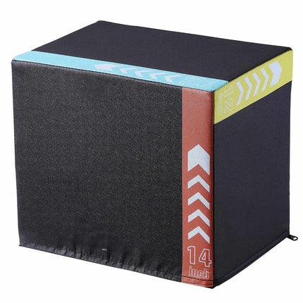 Plyometric Jump Box, 3-In-1 16-14-12 Inch, Non-Slip