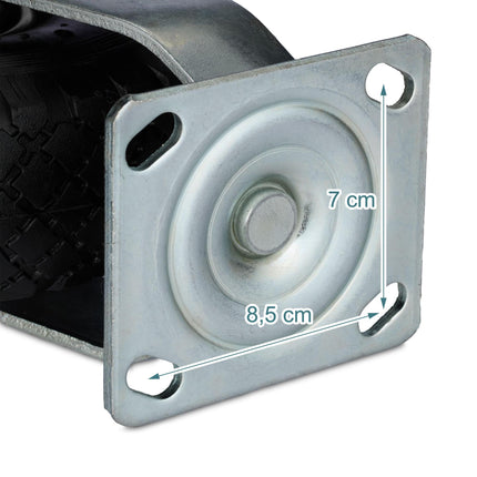 Roată pivotantă pneumatică, 3.00-4, capacitate portantă mare