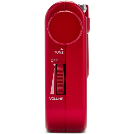 Pocket radio with FM/AM Red