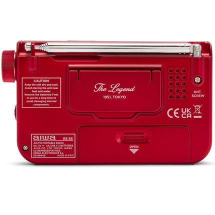 Pocket radio with FM/AM Red