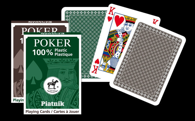 Cărți de joc de poker, 100% plastic, durabile și rezistente la apă