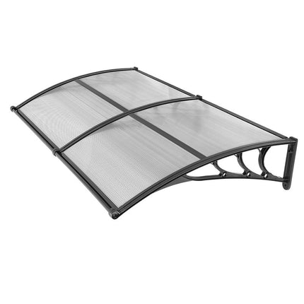 Polycarbonate Door Awning 38 x 78 In, Clear, Drainage
