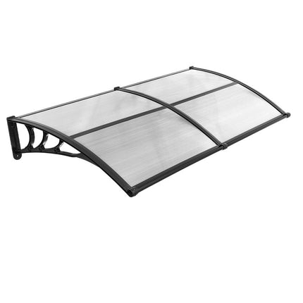 Polycarbonate Door Awning 38 x 78 In, Clear, Drainage
