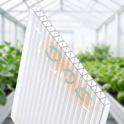 Polycarbonate Greenhouse Panels, 10-Pack, 121x60.5 cm