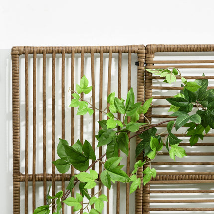 Raised planting in poly rattan with trellis for garden and balcony