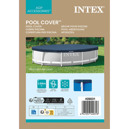 Prelată pentru piscine cu cadru de 366 cm și orificii de drenaj