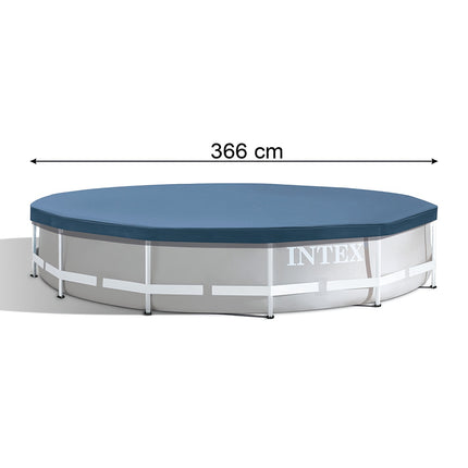 Prelată pentru piscine cu cadru de 366 cm și orificii de drenaj