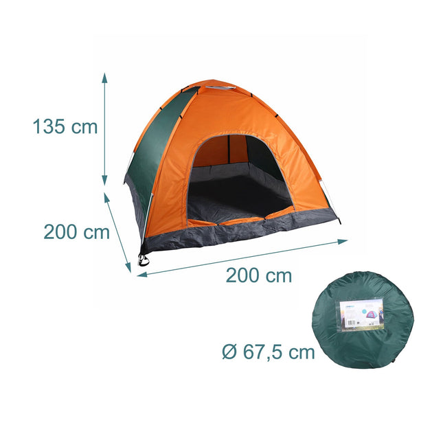 Cort de camping pliabil pentru 3 persoane, impermeabil și rezistent la UV