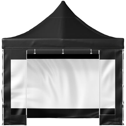 Pop-Up Canopy Tent 10x10 Ft, Sidewalls, Wheeled Bag