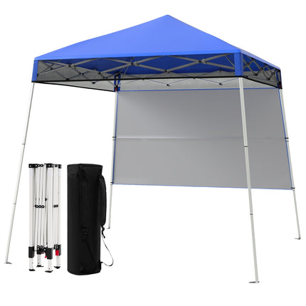 Cort cu baldachin de tip pop-up 2x2m, inaltime reglabila, albastru