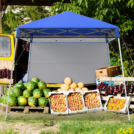 Cort cu baldachin de tip pop-up 2x2m, inaltime reglabila, albastru