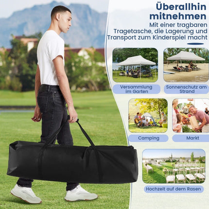 Cort tip copertină tip pop-up pentru evenimente, 300x600 cm, înălțime reglabilă