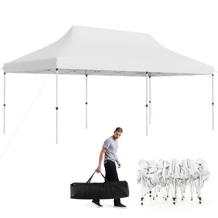 Cort tip copertină tip pop-up pentru evenimente, 300x600 cm, înălțime reglabilă