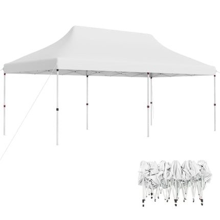 Cort tip copertină tip pop-up pentru evenimente, 300x600 cm, înălțime reglabilă